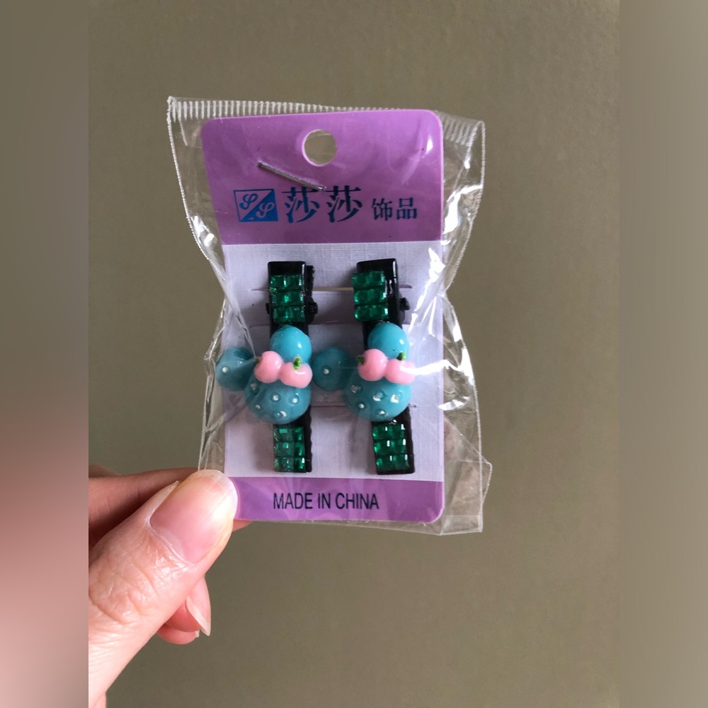 New 2pcs Mickey Mouse Blue Hair Clips alligator clips for Girls